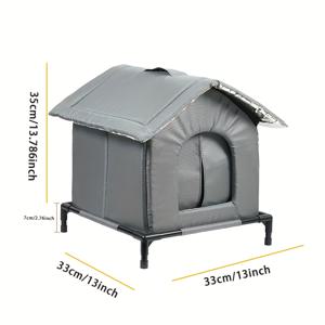 TEMU 전화기 방수 야외 고양이 집 - 방수, 접이식, 옥스포드 천 디자인, 야생 고양이, 유기 동물 보호소, 따뜻하고 편안, 모든 날씨에 적합, 고양이 보호소|클래식 스타일|날씨에 내성을 가진 커버, 고양이 집