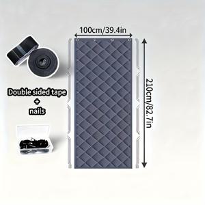 TEMU 1개 AIYYIPA 겨울 따뜻한 문 커튼 - 단열, 튼튼한 후크 디자인, 통기성 및 차광, 내구성 좋은 폴리에스터 원단, 거실, 침실, 겨울 홈 데코용 간편한 설치, 겨울 홈 데코 | 모던 문 커튼 | 튼튼한 Po, 방풍커튼, 방풍 비닐커튼, 방풍차단, 자동커튼, 겨울 문 커튼, 방충망 현관문, 바람막이커튼