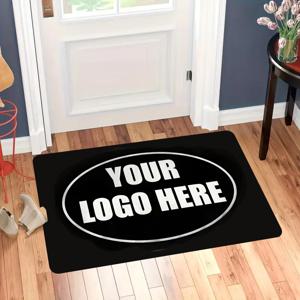 TEMU 블랙 맞춤형 플러시 매트 - 두껍고 부드러운 미끄럼 방지 기계 세탁 가능, 이름/텍스트/로고 추가 가능, 현관, 거실, 침실, /s 룸용 플러시 파일 - DIY (청소 쉬움, 내구성 강함)
