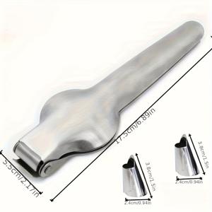 TEMU 스테인리스 스틸 호두 크래커 (필통 포함) - 헤비 듀티 430 스테인리스 스틸 너트 크래커 & 필통, 호두, 헤이즐넛, 펙앵용 날, 레스토랑용, 내구성 있는 구조, 호두 너트 크래커, 레스토랑 장비, 인체공학적 손잡이