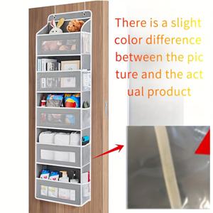 TEMU 3/4/5단 대용량 선반을 갖춘 튼튼한 도어 수납함 - 미끄럼 방지 디자인, 44lbs 용량, 침실, 욕실, 주방, 사무실용 공간 절약형 걸이형 정리함 - 가정 및 사무실용 모던 도어 정리함, 클래식 스타일