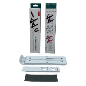 TEMU 2-in-1 조절식 노트북 및 휴대폰 스탠드 - 휴대용 접이식 ABS 플랫 스탠드 (내장 수납 선반 포함), 공간 절약형 데스크탑 정리함, Kindle, 스마트폰 - 노트북 호환