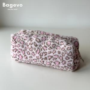 TEMU 스카이 프린트 플러시 화장품 파우치 - 대용량 여행용 메이크업 케이스, 지퍼 잠금, 여성 & 남성을 위한 소프트 뷰티 오거나이저, 휴대용 브러쉬 홀더 & 겨울 패션 액세서리 수납