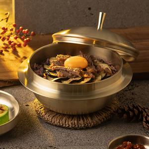 TEMU [주방미학] 티타늄도금 수라간 통삼중 IH 가마솥 18cm 모음전