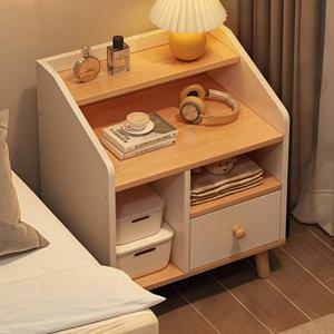 TEMU OYIKYI 원목 2단 서랍형 침대 옆 테이블, 거실 침실 사무실 소형 공간용, 욕실 캐비닛, 수납장 및 욕실 정리대, 침실 옆 테이블, 침대 밑 수납, 소형 공간 가구,컴팩트 디자인,기능형 캐비닛,쉽게 청소 가능한 표면,서랍 정리함,멀티드로어 유닛,아파트 생활