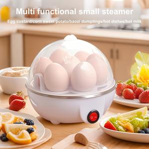 TEMU 계란 조리기,자동 계란 끓이는 팬 그찜기 심플 편리 디자인,현대적인 주방 도구 화이트 주방 가전제품 주방 찜기아침 식사에 완벽 계란 옥수수 햄 우유 데우기에 적합
