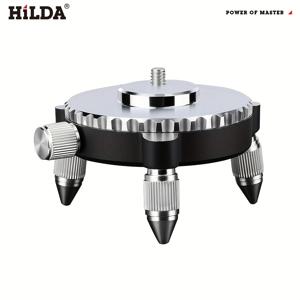 TEMU HILDA 고강도 메탈 레이저 레벨 베이스 (정밀 조절 기능 포함) - 4단 높이 조절, 레이저 레벨 장착 브래킷 (녹색 라인 레이저용, 벽/바닥 사용) - 건설 현장에 적합한 정밀 정렬 플랫폼
