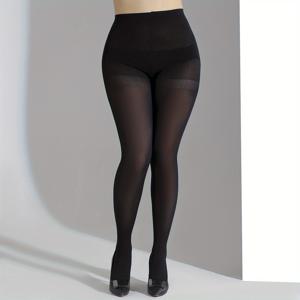 TEMU 여성용 패션 플러스 사이즈 블랙 풀풋 섹시 타이츠 단품