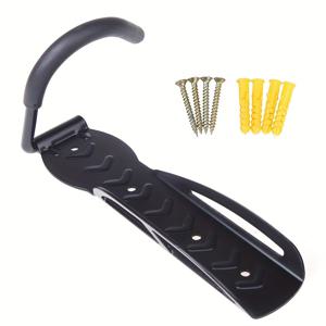 TEMU 공간 절약형 스테인리스 스틸 자전거 벽걸이 후크 - 내부 차고 보관용 고강도, 페인트 마감 행거, 블랙