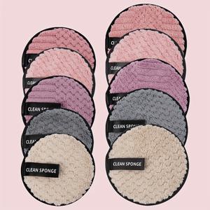 TEMU MAANGE 10개 메이크업 리무버 패드 다양한 모양 5가지 대형 사이즈 5가지 중형 사이즈 멀티 컬러 세척 가능한 클렌징 메이크업 리무버 패드 모든 피부 타입에 적합 재사용 가능한 메이크업 및 뷰티 도구