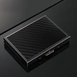 TEMU 카본 파이버 양면 접착 카드 상자 (6/8/10 카드용)|명함지갑