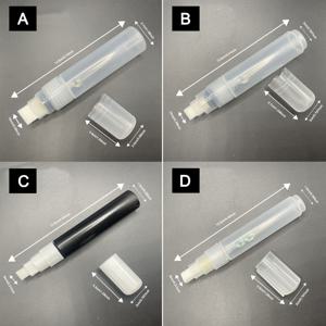 TEMU 4개의 거대한 빈 펜 거치대 8mm, 10mm, 15mm 충전 가능한 페인트 아크릴 페인트 액체 파우더 노트 마커 마커 잉크