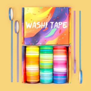 TEMU IEEBEE 60 롤 와시 테이프 세트, 5mm (0.2인치) 폭, 장식용 종이 마스킹 테이프 스크랩북, DIY 공예, 선물 포장 및 플래너