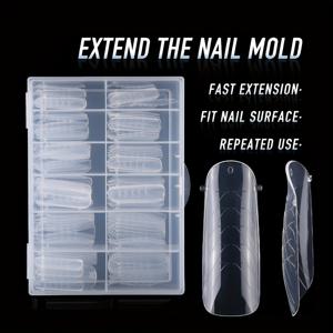 TEMU 120피스 네일 아트 마스터 키트: 듀얼 젤 & 아크릴 시스템, 풀 커버리지 연장 도구 포함 - 알코올 프리