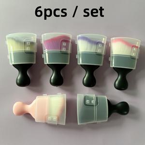 TEMU 6개 세트의 부드러운 브리스틀 디테일링 브러시, 자동차 유지보수, 환기, 간격, 키보드 청소, 내부 디테일링 도구용 핸드헬드 플라스틱 먼지 청소기