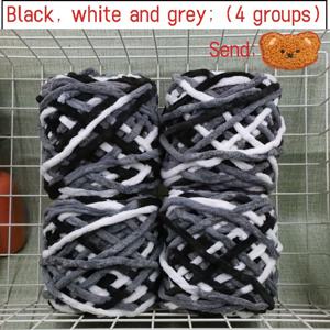 TEMU 4개 묶음 아이스 스레드 세트, 부드럽고 편안한 셔닐 원사, 스카프, 장갑, 모자, 슬리퍼, 담요, 두꺼운 플리스 원사, 뜨개질 바늘, 후크 뜨개질에 적합, 1묶음 95-100g, 100% 폴리에스터