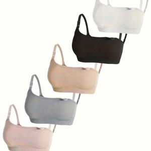 TEMU 여성용 심리스 수유용 브라 5피스 세트