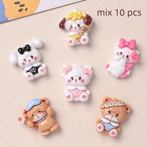 TEMU 10 Mixed DIY 만화 동물 귀걸이, 헤어 액세서리, 서류, 폰 케이스, 키체인, 컵, 신발 버클, 장식 패치, 스티커, 재료 및 양면 테이프로 선물로|핸드폰케이스|링귀걸이