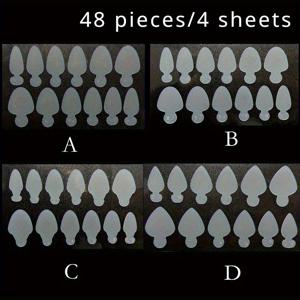 TEMU 48개 재사용 가능한 실리콘 프렌치 매니큐어 스텐실 - 폴리 네일 젤용 듀얼 폼 시스템, 무취 네일 아트 도구, 네일 테크 용품