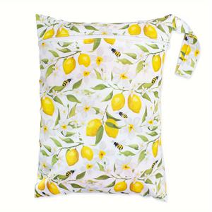 TEMU 1pc 정글 프린트 젖은 건조 가방, 여행용, 수영복, 천직, 체육관 옷, 화장품용, 폴리에스터, 니트 재질, 직사각형 모양, 수영장 및 유치원 친화적, 수영장 액세서리 | 재미있는 패턴 가방 | 니트 텍스처, 수영복 정리함 | 재미있는 패턴 가방 | 니트 텍스처 가방, 수영복 정리함, 세탁 가방