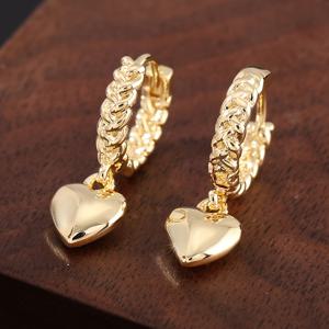 TEMU 2000년대 빈티지 하트 드롭 귀걸이, 비틀린 로프 디자인, 알레르기 반응 없는 구리 귀바늘, 도금 없는 여성용 댕글 귀걸이, 일상 착용 및 선물용, 데이 선물로 적합, 한 쌍