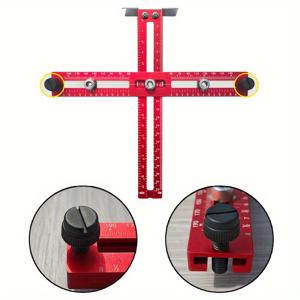 TEMU 조절 가능한 캐비닛 하드웨어 다이얼링 지그 - 손잡이, 핸들 및 풀용 정밀 자체 센터링 드릴 가이드 - 서랍 설치에 이상적, 알루미늄 구조