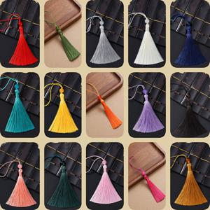 TEMU 15개 멀티컬러 패브릭 태슬 비즈 북마크 & 행잉 참 - 멀티컬러 (핑크, 그린, 화이트, 블랙, 브라운, 터키스, 퍼플, 레드, 네이비, 베이지) - 웨딩, 파티 데코, 북마크, 키체인, 헤어 액세서리