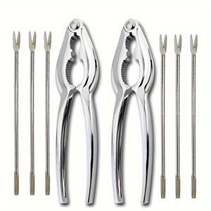 TEMU 아연 합금 게 집게, 랍스터 크래커, 견과류 분쇄기 및 조개 껍질 벗기용 주방 도구