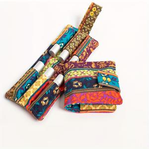 TEMU 무향 에센셜 오일 보관 백, 10ml 롤온 병 6구, 혼합 색상, 랜덤 프린팅, 남녀공용 성인 메이크업 가방