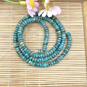 TEMU 천연석 비즈, 블루 터키석 헤이시 스페이서 비즈, DIY 수공예 패션 쥬얼리 만들기 키트 팔찌, 목걸이, 휴대폰 장식, 커플 선물 및 일상 착용 - 다중 가닥 팩