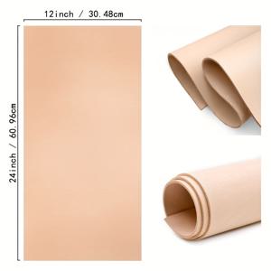 TEMU 진품 소가죽 시트 1장, A등급 식물 태닝 풀그레인 가죽 시트, 두께 1.8-2.1mm, 조각, 염색, 엠보싱, 재봉 및 기타 공예 제작에 적합, 가죽 공예 애호가를 위한 워크숍용, 수제 가죽 제품,고품질 가죽,가죽 공예 재료,DIY 애호가,전문 장인