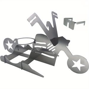 TEMU 스테인리스 스틸 바베큐 그릴 랙, 맥주 캔 홀더 포함 - 휴일 파티, 추수감사절, 크리스마스를 위한 야외 캠핑 바베큐 액세서리 - 무료, 마그네슘 로드/부싯돌 미포함