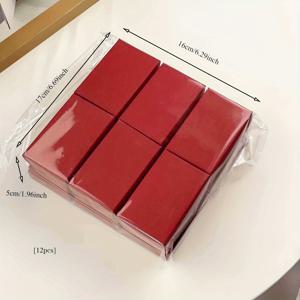 TEMU 12개 세트의 빨간 종이 선물 상자, 뚜껑 포함 - 우아한 직사각형 판타지 테마 상자, 쥬얼리 및 소형 선물용