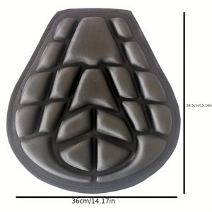 TEMU 3D 미끄럼 방지 내마모성 소뿔 오토바이 시트 쿠션, 통기성 충격 흡수 안장 커버, 전기 스쿠터 및 오토바이에 적합한 범용, 내구성 있는 섬유 재질|전기스쿠터