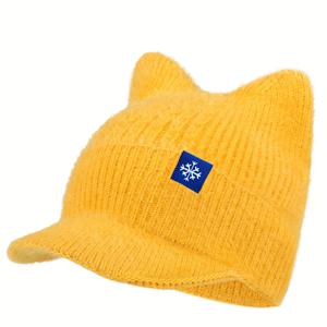 TEMU 세련된 챙이 있는 따뜻한 겨울 니트 모자, 가을 및 겨울을 위한 패셔너블한 귀 보호 모자, 남녀 공용 부드럽고 편안한 따뜻한 야구 모자, 섹시한 고양이 귀 귀걸이 비니, 크리스마스 선물 모자, 남녀를 위한 야외 스포츠 보온 모자