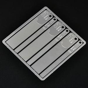 TEMU 스테인리스 스틸 줄자 연마 막대 거울 연마기 수제 트리밍 도구 스케일 미니어처 정적 모델 키트 (플라스틱/목재 부품용), 2개 (粗/細) 입자, 총 6개 세트