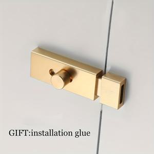 TEMU 간편 설치 알루미늄 합금 방범 도어락 - 드릴링 필요 없음, 홈 보안 강화 알루미늄 도어 잠금 장치 홈용 도어 핸들 잠금