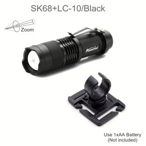 TEMU Alonefire LC-10 360° 스윌벨 U-링 미니 플래시 라이트 - 3단계 조절 가능한 밝기 (500 루멘), 3가지 모드, 컴팩트 휴대용 디자인, 배낭, 캠핑, 하이킹, 트레킹 및 야외 모험용 - 배터리 미포함, 하이킹 장비, 세련된 금속 마감, 내구성 있는 구조