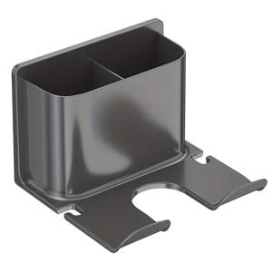 TEMU 1개 벽걸이 욕실 수납 선반, 핸즈프리 헤어드라이어 거치대, 칫솔, 치약, 빗, 플라스틱, 매달린 선반, 욕실, 가정 주방 용품을 위한 다기능 정리함|화장실선반