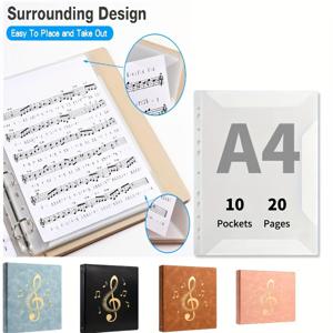 TEMU A4 악보 정리함 | 전문가용 피아노 악보 홀더, 접이식, 현대적인 스타일, 합창단, 음악가, 초보자에게 적합 - 생일, 부활절, 대통령의 날, 여자친구를 위한 완벽한 선물