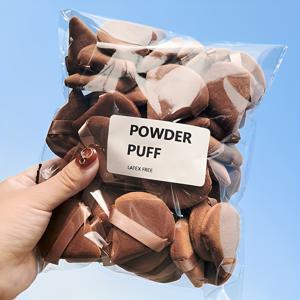 TEMU 60pcs 미니 벨벳 삼각 파우더 퍼프, 컨투어, 눈과 가장자리에 부드러운 메이크업 블렌더, 파운데이션 블렌딩 스폰지 세트, 모든 피부 타입에 적합합니다.