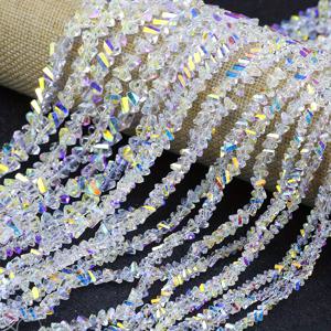 TEMU 4/6/8mm 울트라 삼각형 컷 컬러풀 유리 AB 무광 스페이서 비즈, 핸드메이드 DIY 팔찌, 목걸이, 귀걸이, 주얼리 액세서리 및 의류 장식용