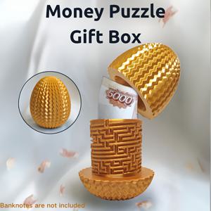 TEMU 현금 선물용 머니 퍼즐 박스, 머니 미로 박스, 미스터리 퍼즐 선물, 달걀 모양 미로 선물 상자, 머니 미로 퍼즐 선물 상자, 현금, 선물, 보물을 위한 숨겨진 칸이 있는 달걀 모양 퍼즐 선물 상자, 성인용 재사용 가능한 선물 상자, 크리스마스, 할로윈, 생일, 부활절