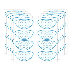 TEMU 40개 골프 임팩트 테이프 라벨 - 블루 드라이버 및 아이언 타겟 스티커, 종이 재료, 단용, 매트 핏, 비정형 모양 - 스윙 연습 및 훈련 도구를 위한 볼 히팅 레코더|골프용품