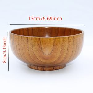 TEMU 손으로 만든 단단한 나무 원형 접시 - 큰 크기, 내구성, 샐러드, 면, 쌀, 수프, 죽, 디저트, 과일에 적합 - 손으로 만든 나무 접시