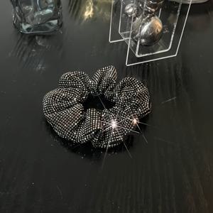 TEMU 패션 레트로 라인스톤 대장간 헤어 루프, 포니테일 헤어 로프로 묶여, 고구마 헤드밴드, 높은 신축성, 야외 사용에 적합, 고무 밴드 헤드밴드, 헤어 액세서리