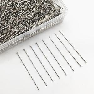 TEMU 500개 튼튼한 스테인리스 스틸 핀 - 미세 새틴 플랫 헤드 핀, 길이 1.4인치, 재봉, 보석 제작 및 봉제 공예에 이상적, 투명 정리 상자에 안전하게 포장