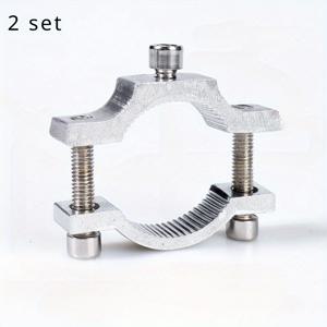 TEMU 및 헤드라이트용 범용 알루미늄 합금 클램프 모터사이클 라이트 마운팅 브래킷 2팩 - 조절 가능한 핏, 내구성 있는 구조