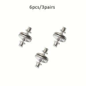 TEMU 6pcs 현대적인 자석 커튼 클립 - 무소음 강력한 자석 버클 세트, 원형 블랙 & 화이트, 누출 방지 창문 트리트먼트 클립, 가정 장식, 거실 커튼