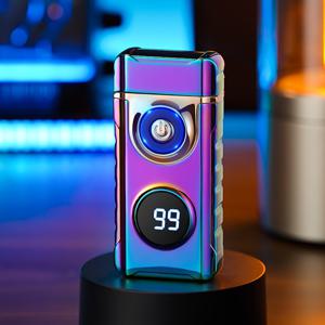 TEMU 고출력 방풍 전자 라이터 - USB 충전식 플라즈마 점화 무화염 라이터, USB 및 리튬 호환 (아이온/포 없음), 아연 합금 제작, 야외 생존, 캠핑, 바베큐용, 쿨 라이터